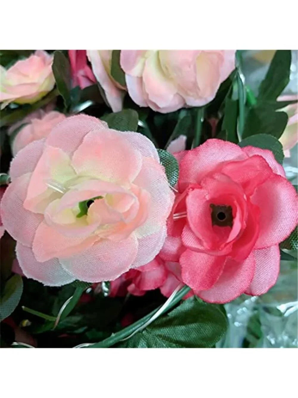 Rose Flower String Lights LED Fairy Garland Battery Operated Romantic Decor